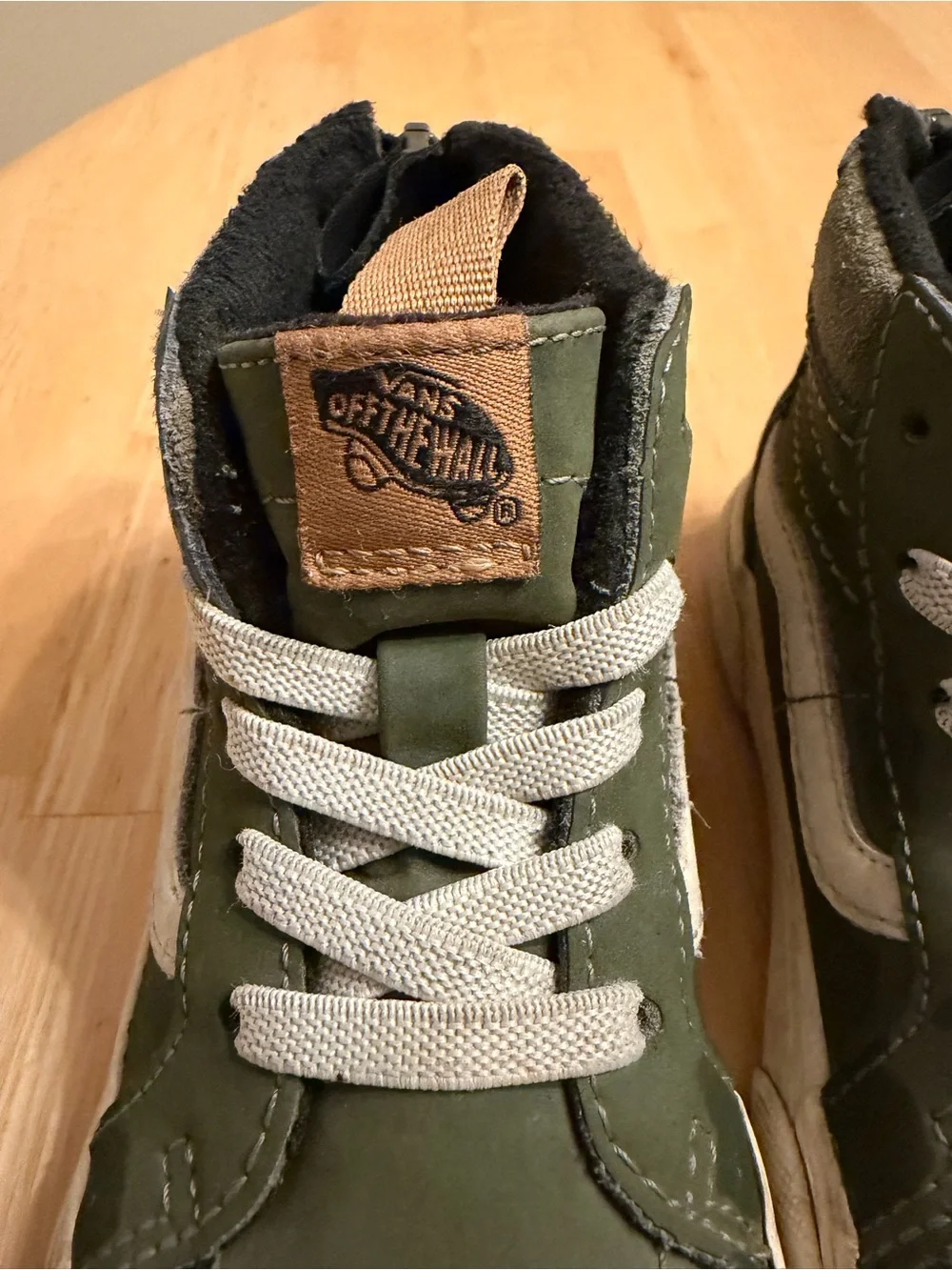 Vans Toddler Kids High-Top Skate Shoes Sneakers - Olive Green size 8